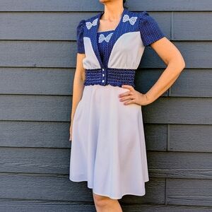 1970's VINTAGE SUNDRESS and matching jacket 70's set XS